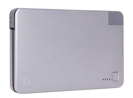 Powerbank Xqisit Lightning/micro USB 3000 mAh (srebrny)