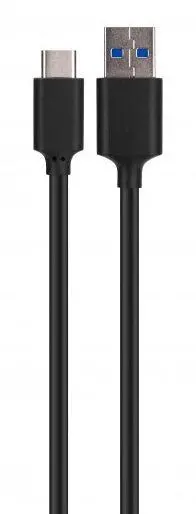 Kabel Xqisit Charge & Sync USB C 3,1-USB A Czarny