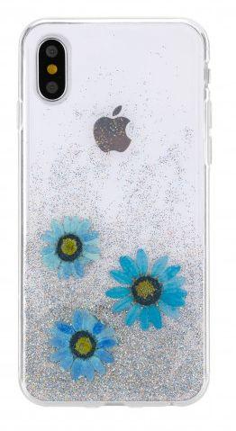 Etui Flavr iPlate Real Flower Julia do iPhone X (niebieski)