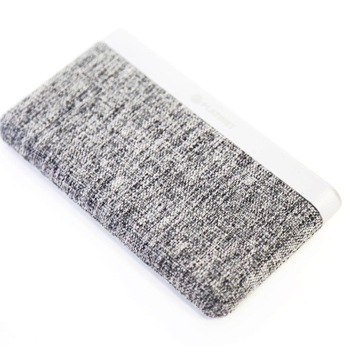 Powerbank Platinet PMPB10FG Fabric Braided 10000mAh (jasnoszary)