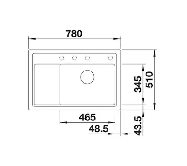 Zlewozmywak Blanco ZENAR XL 6 S 523778 Compact Komora z prawej strony Granitowy Biały