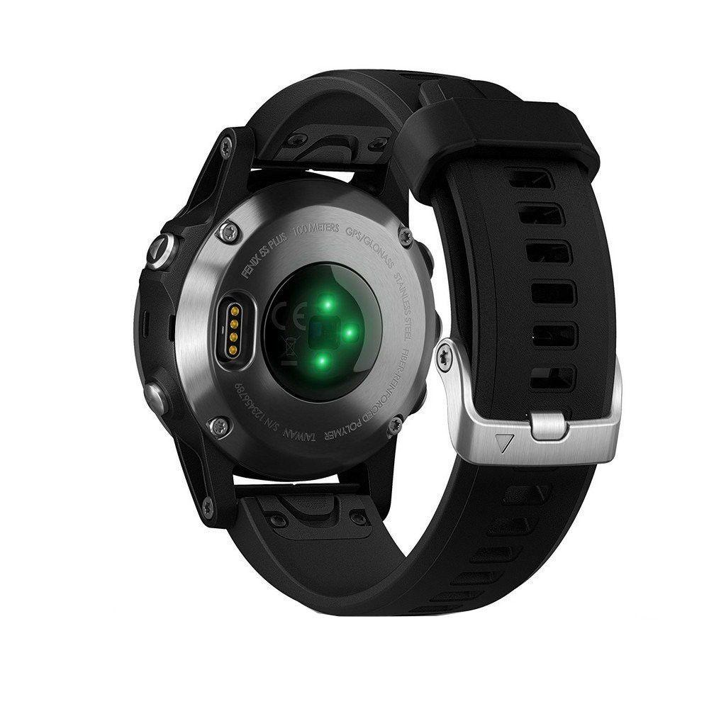 Zegarek sportowy Garmin Fenix 5S Plus Srebrny z Czarnym paskiem