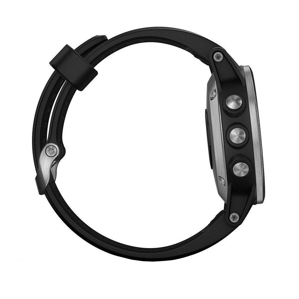 Zegarek sportowy Garmin Fenix 5S Plus Srebrny z Czarnym paskiem