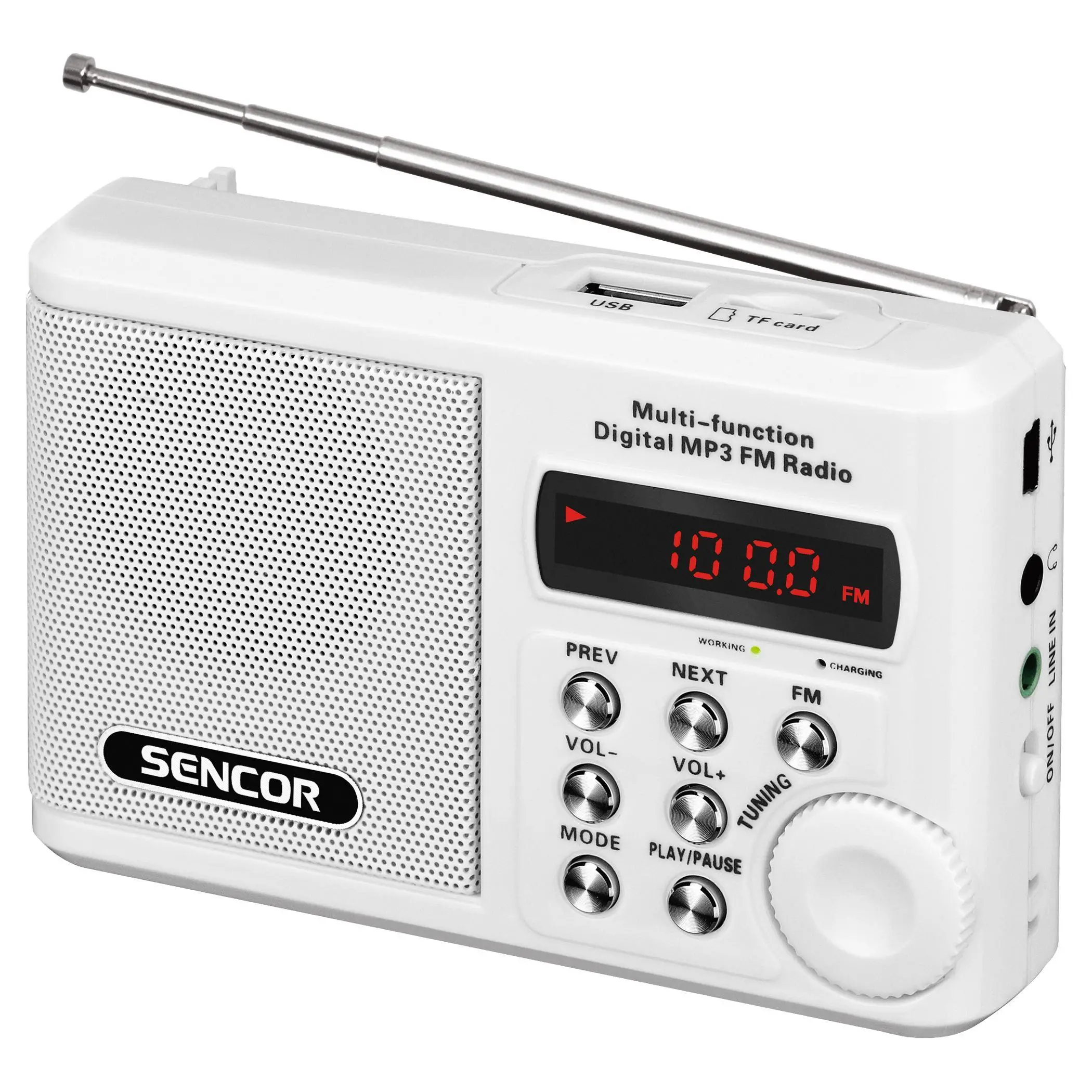 Radioodbiornik Sencor SRD 215 W Radio FM Biały