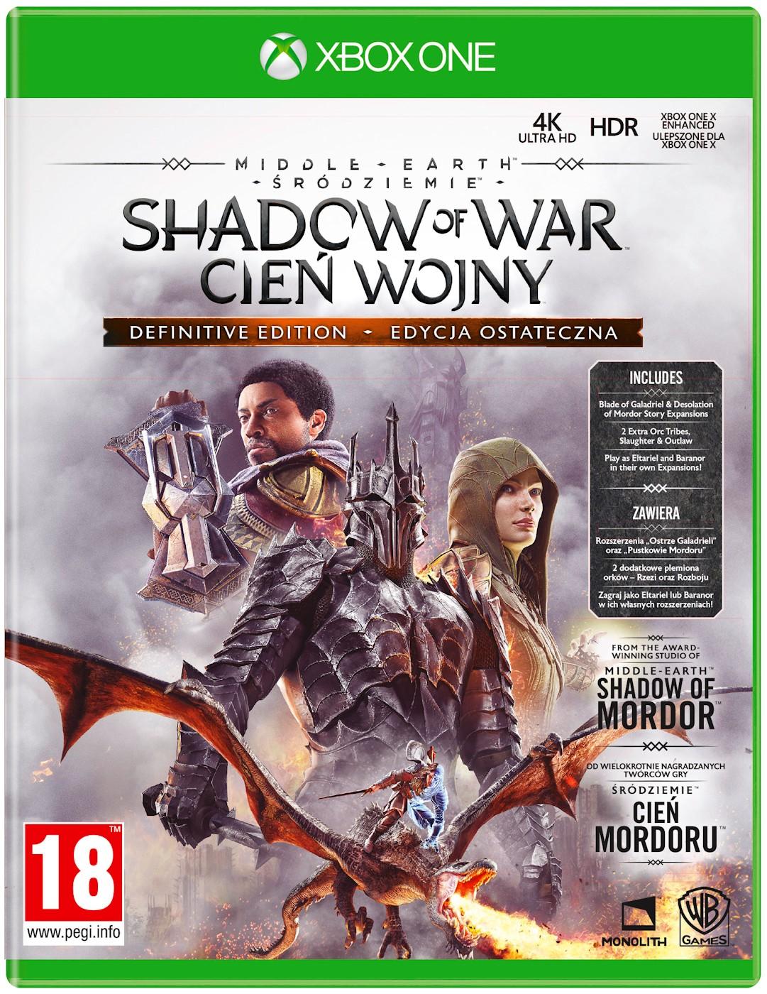 Śródziemie: Cień Wojny - Edycja Ostateczna Gra na Xbox One (Kompatybilna z Xbox Series X)
