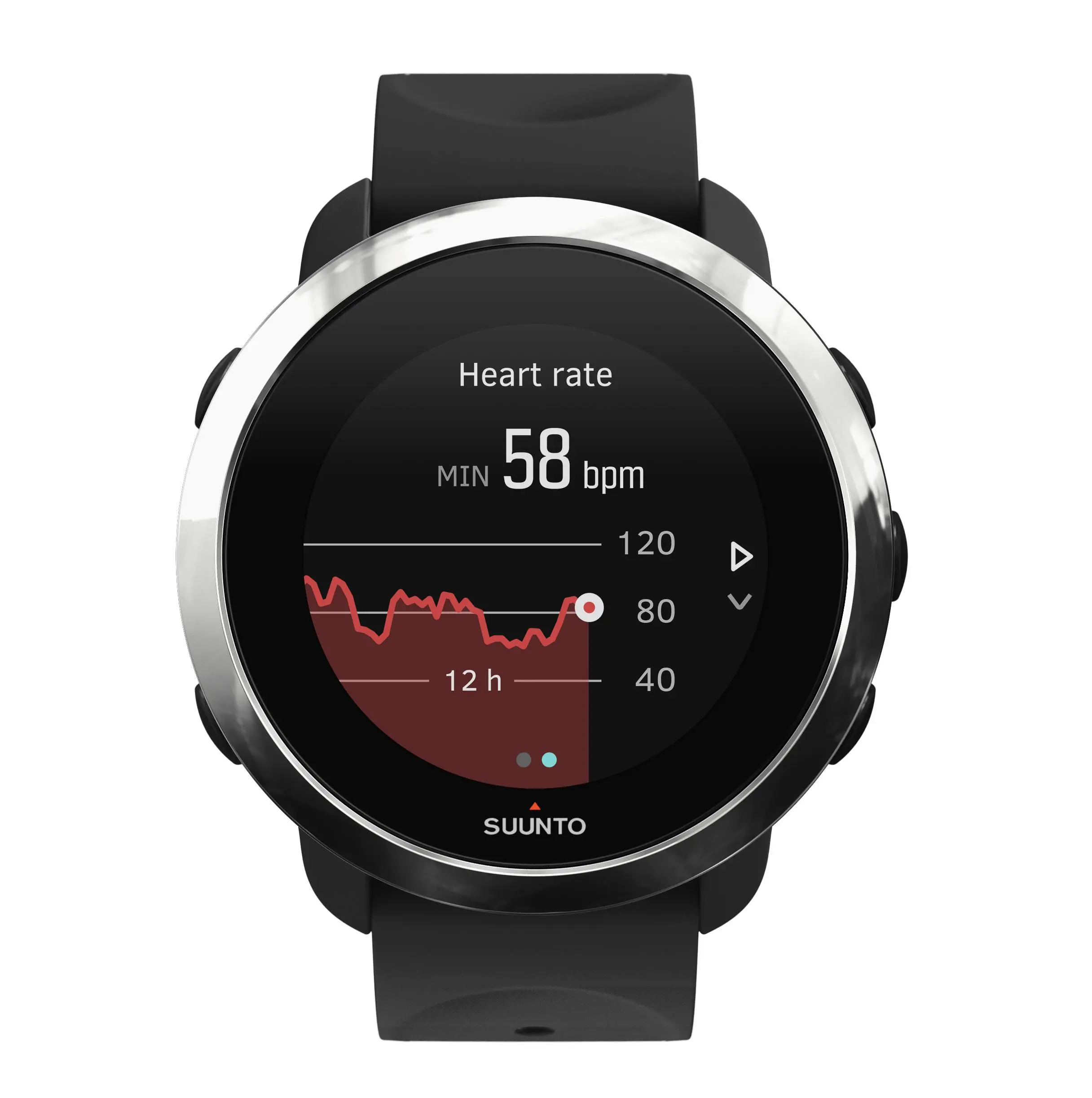 Zegarek sportowy Suunto 3 fitness Stalowo-czarny