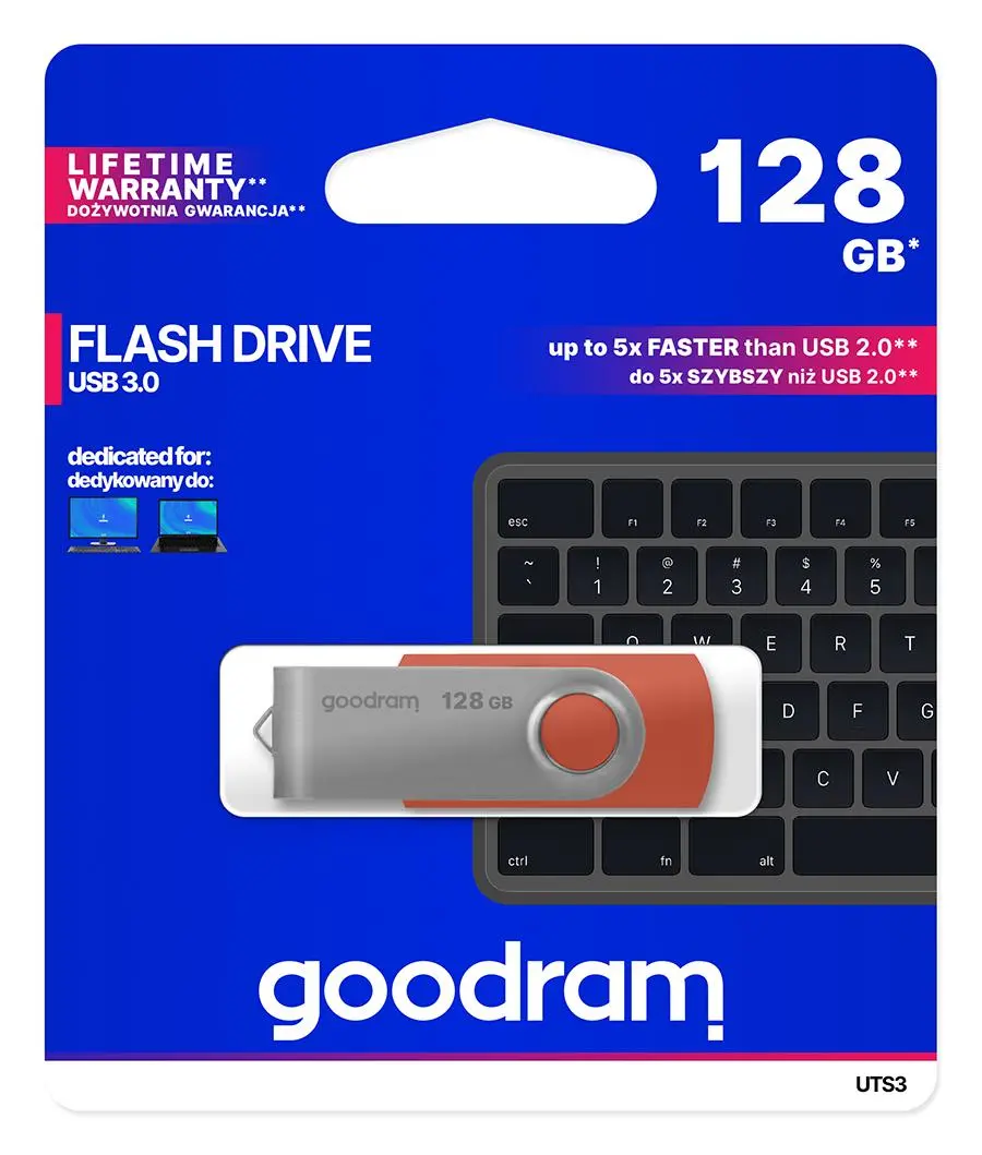 PenDrive GoodRam UTS3 128GB USB 3.0 Czerwony
