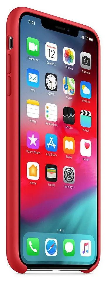 Etui Apple Silicone Case do iPhone Xs Max Czerwony