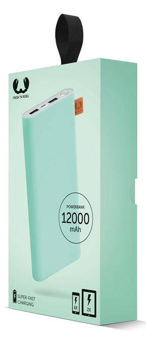 Powerbank Fresh 'n Rebel 12000 mAh Peppermint