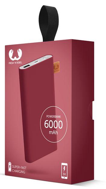 Powerbank Fresh 'n Rebel 6000mAh Ruby