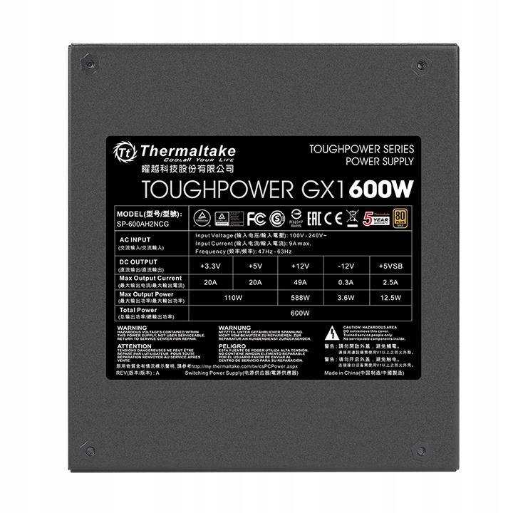 Zasilacz Thermaltake Toughpower GX1 600W 80+ Gold