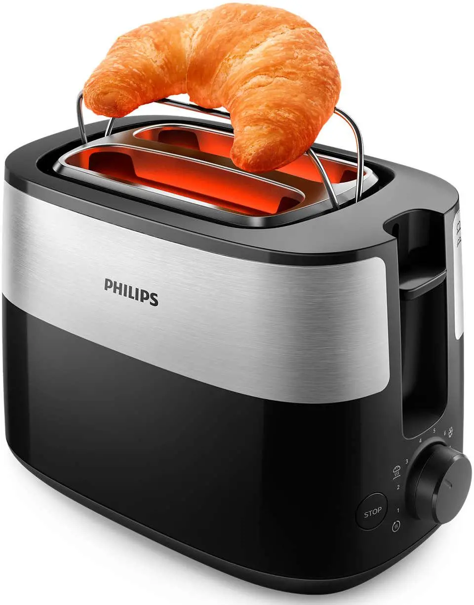 Toster Philips Daily Collection HD2516/90 Ruszt do bułek Rozmrażanie 830W