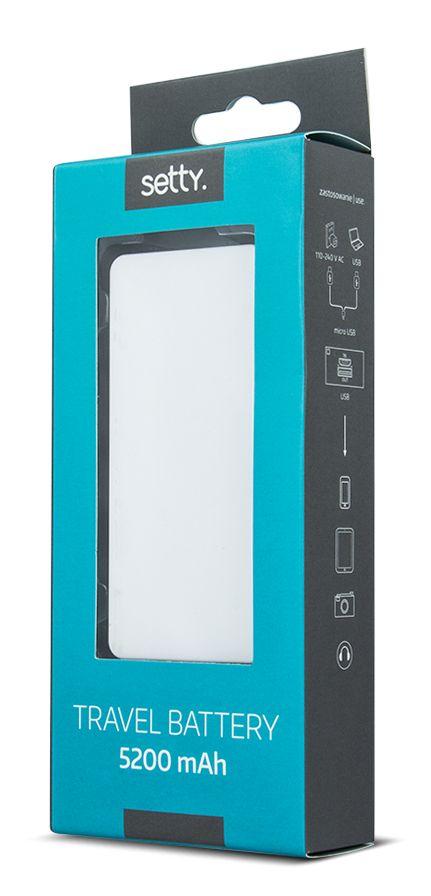Powerbank Setty 5200mAh (biały)
