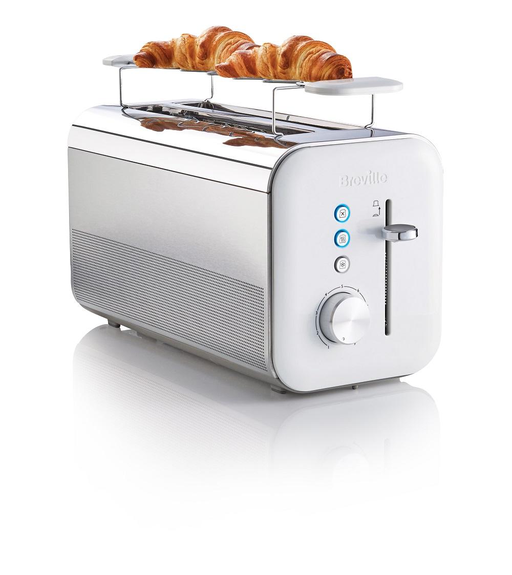 Toster Breville High Gloss VTT688X Ruszt do bułek Rozmrażanie 1650W