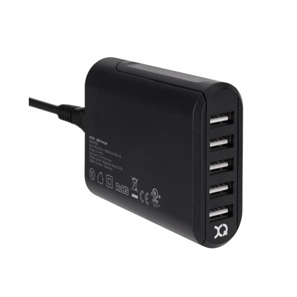 Xqisit 8A 5x USB (czarna)