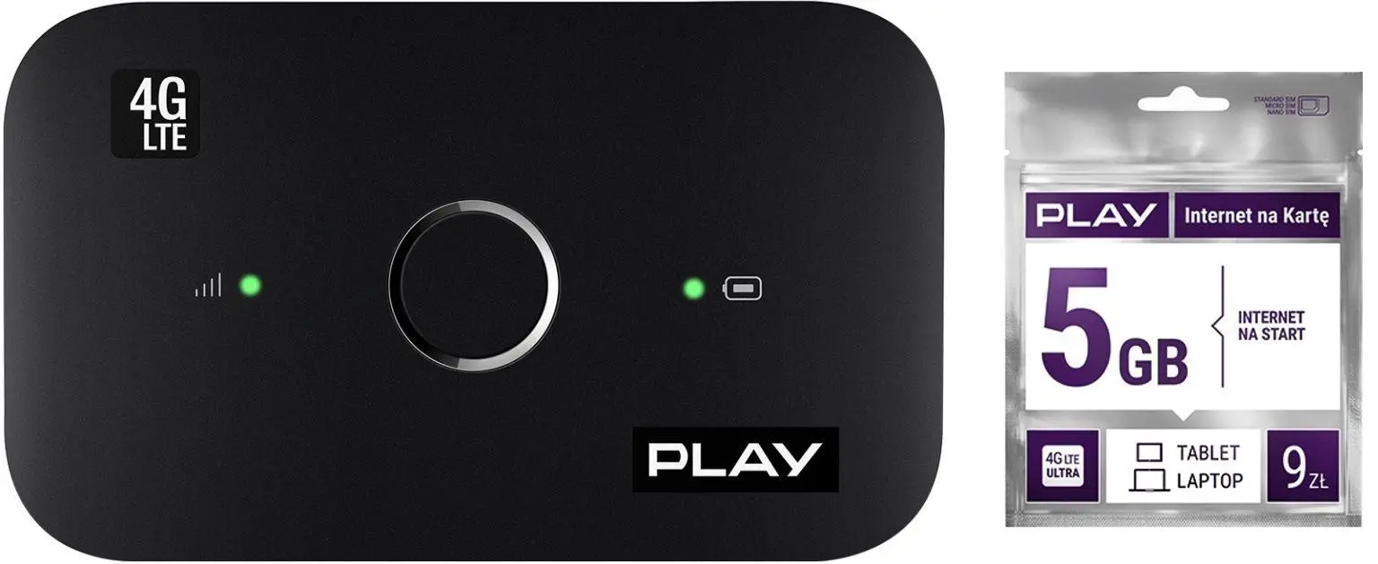 Router bezprzewodowy z 4G Huawei E5573C + Starter Play 5GB Czarny