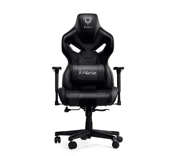 Крісло Diablo Chairs X-Fighter Normal Size Gamingowy до 150kg Скіра ECO Чорний