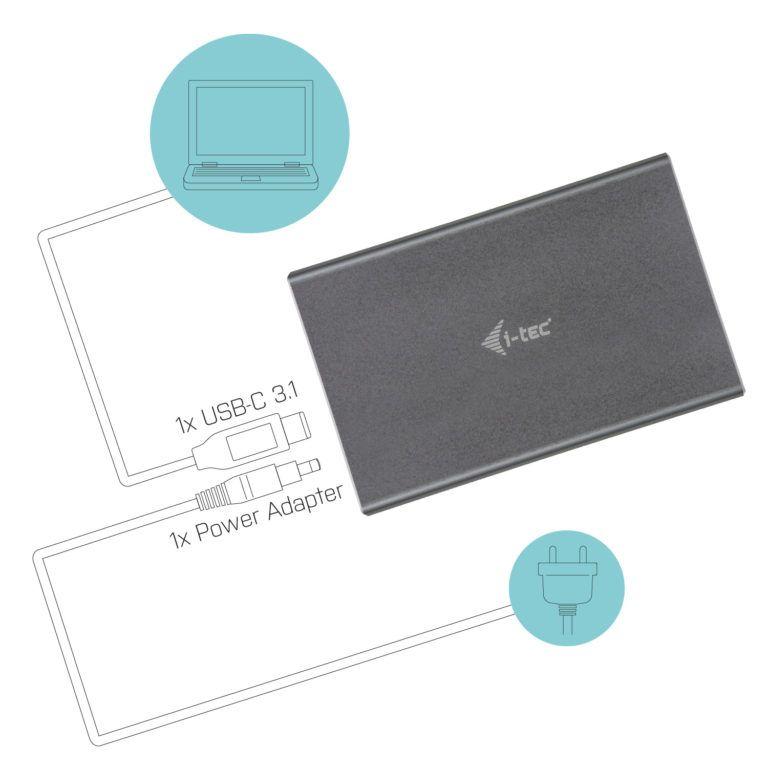 Obudowa i-Tec MySafe USB-C 3.1 Gen. 2, obudowa na dysk HDD/SSD 2,5"