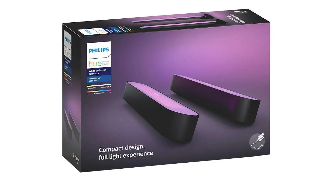 Lampa biurkowa Philips Hue White and Colour Ambiance Play Czarny 2 szt.