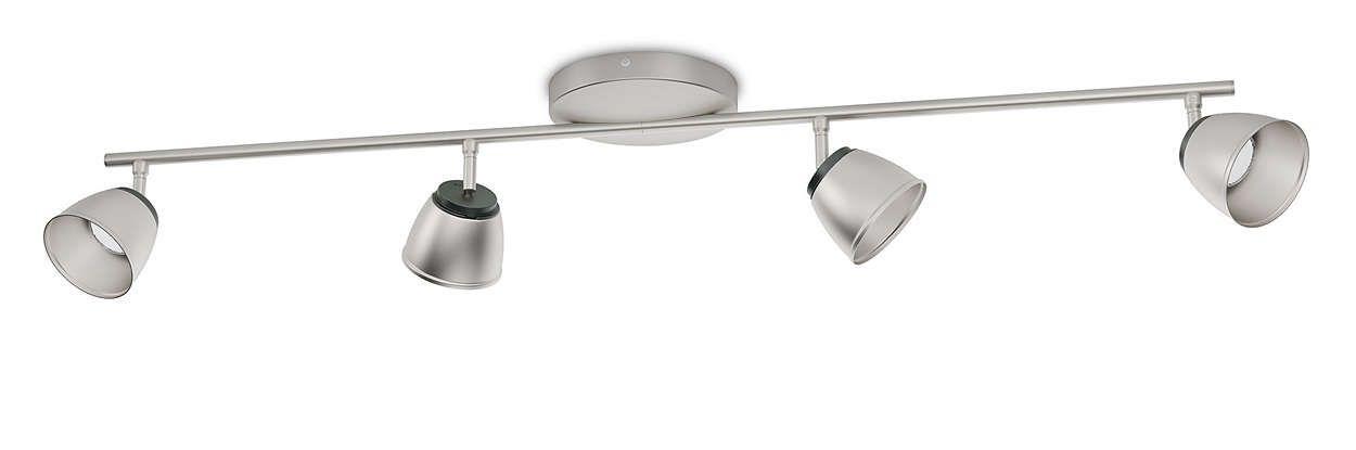 Philips County bar/tube nickel 4x4W 230V 53354/17/16