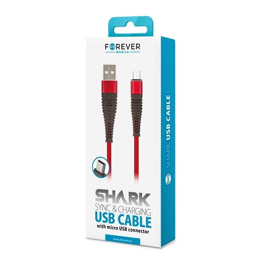Forever Shark micro-USB (czerwony)