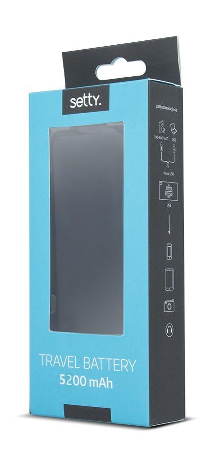 Powerbank Setty 5200mAh (czarny)
