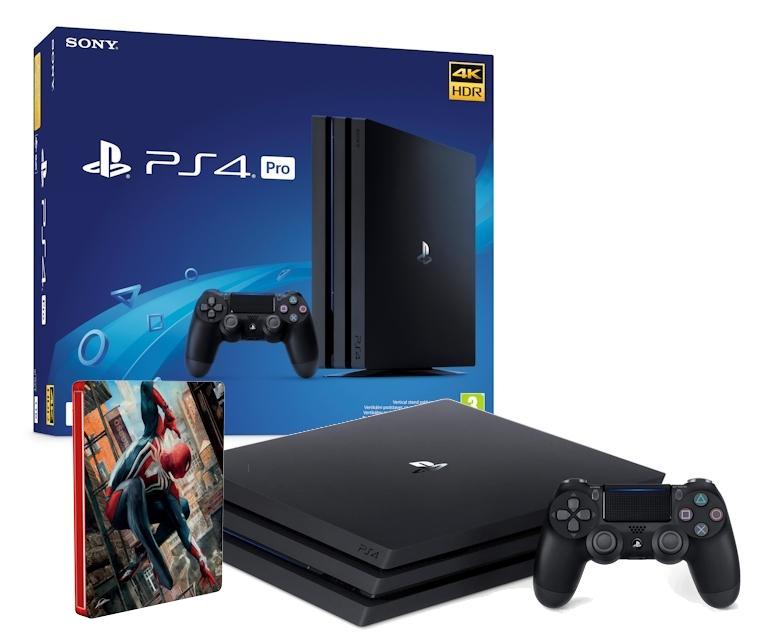 Konsola  Pro Sony PlayStation 4 Pro 1TB + Marvel’s Spider-Man + steelbook