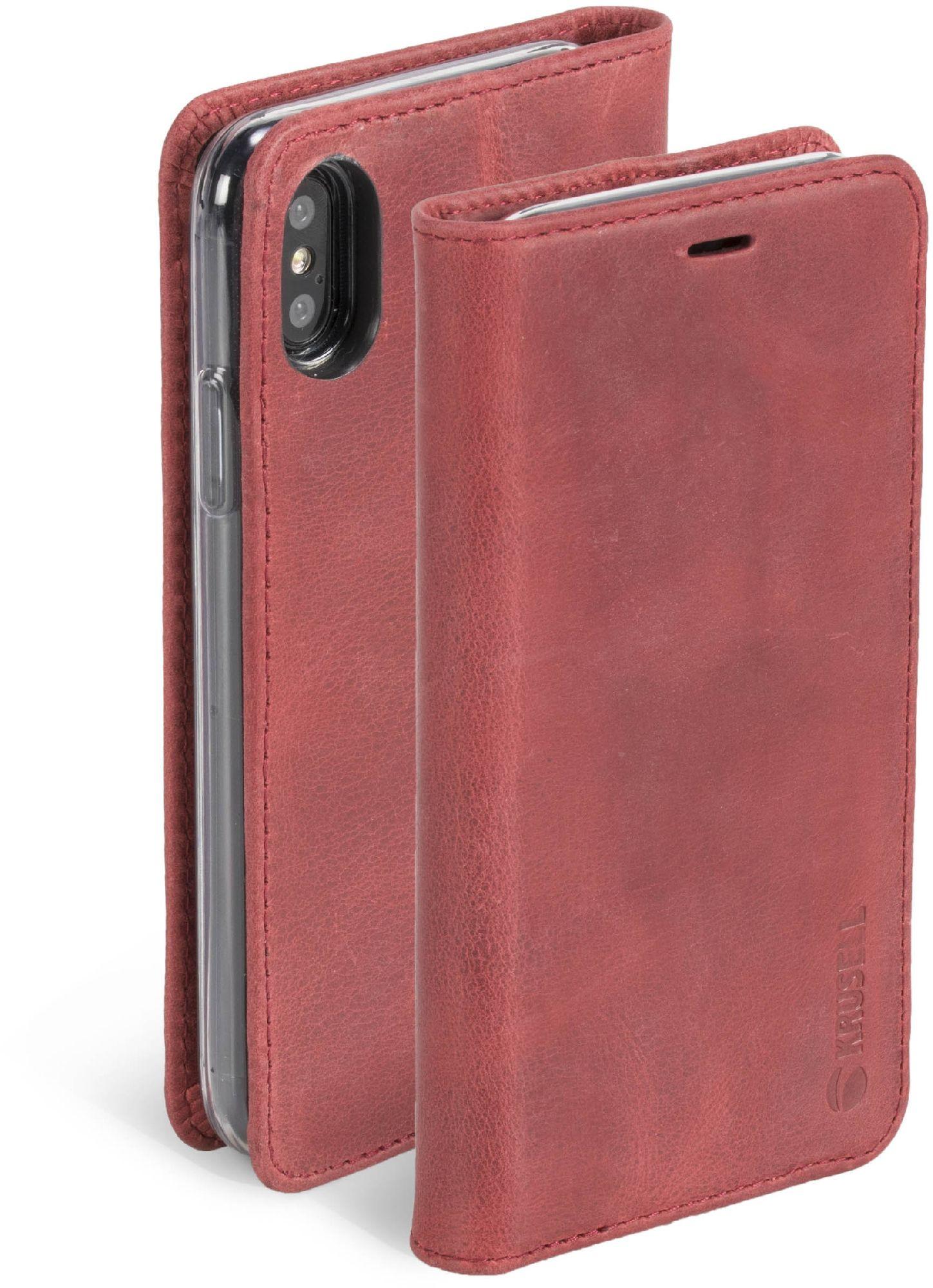 Krusell Sunne 4 Card FolioWallet iPhone X (czerwony)