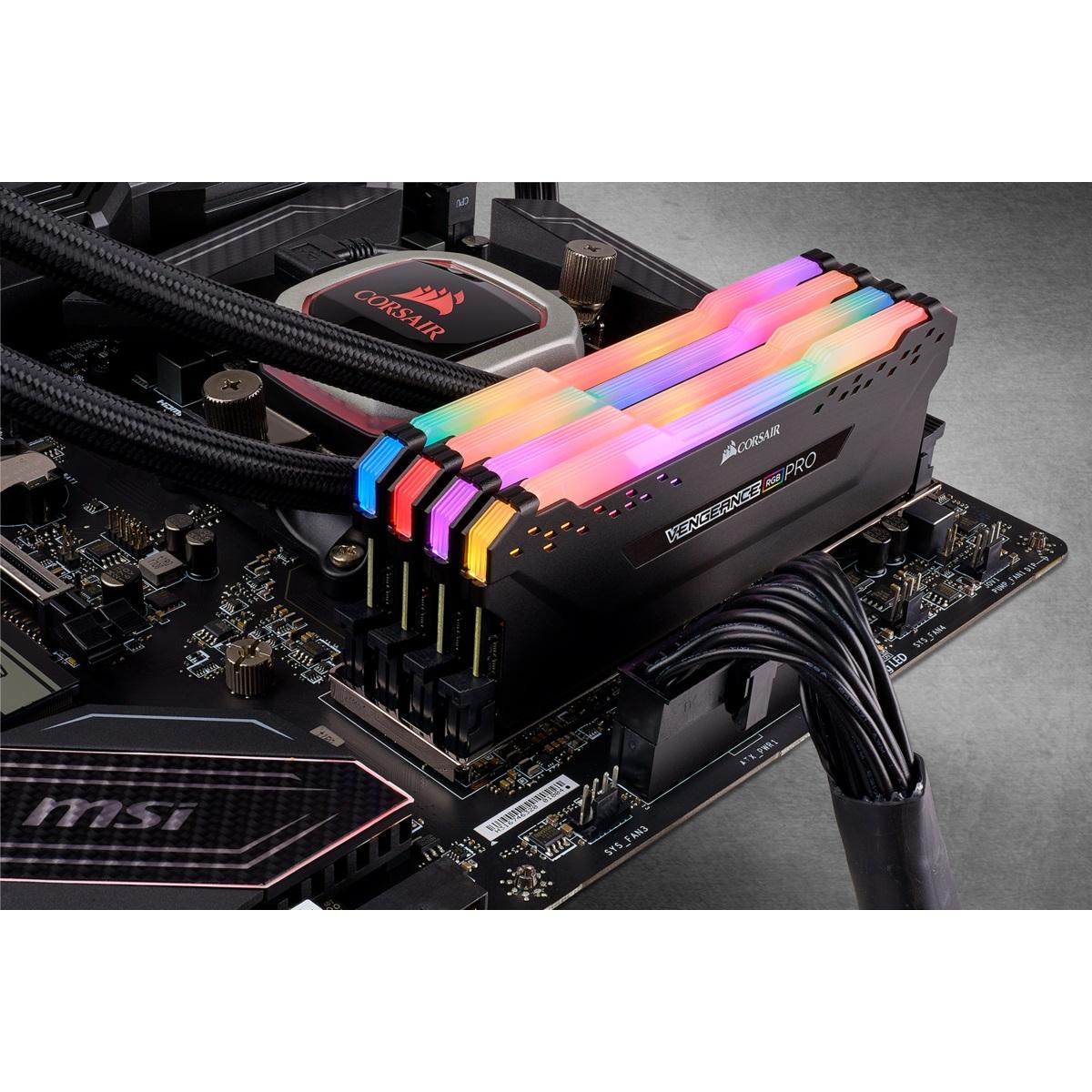 Pamięć RAM Corsair Vengeance RGB Pro DDR4 32GB (4 x 8GB) 3200 CL16 (czarny)