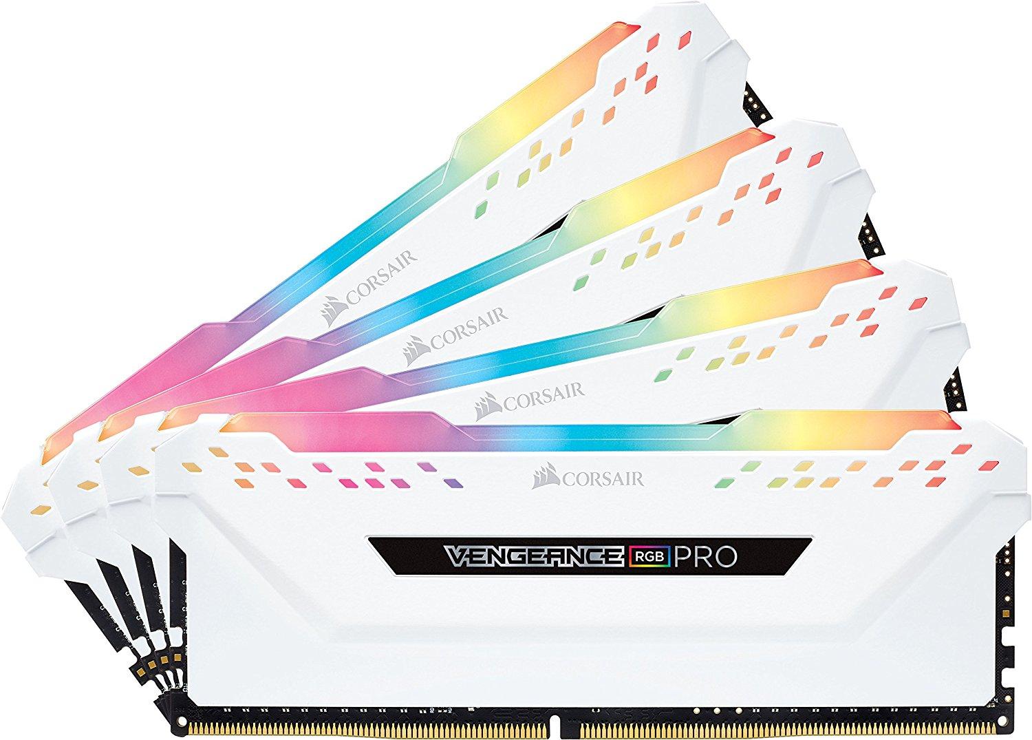 Pamięć RAM Corsair Vengeance RGB Pro DDR4 32GB (4 x 8GB) 3000 CL15 (biały)