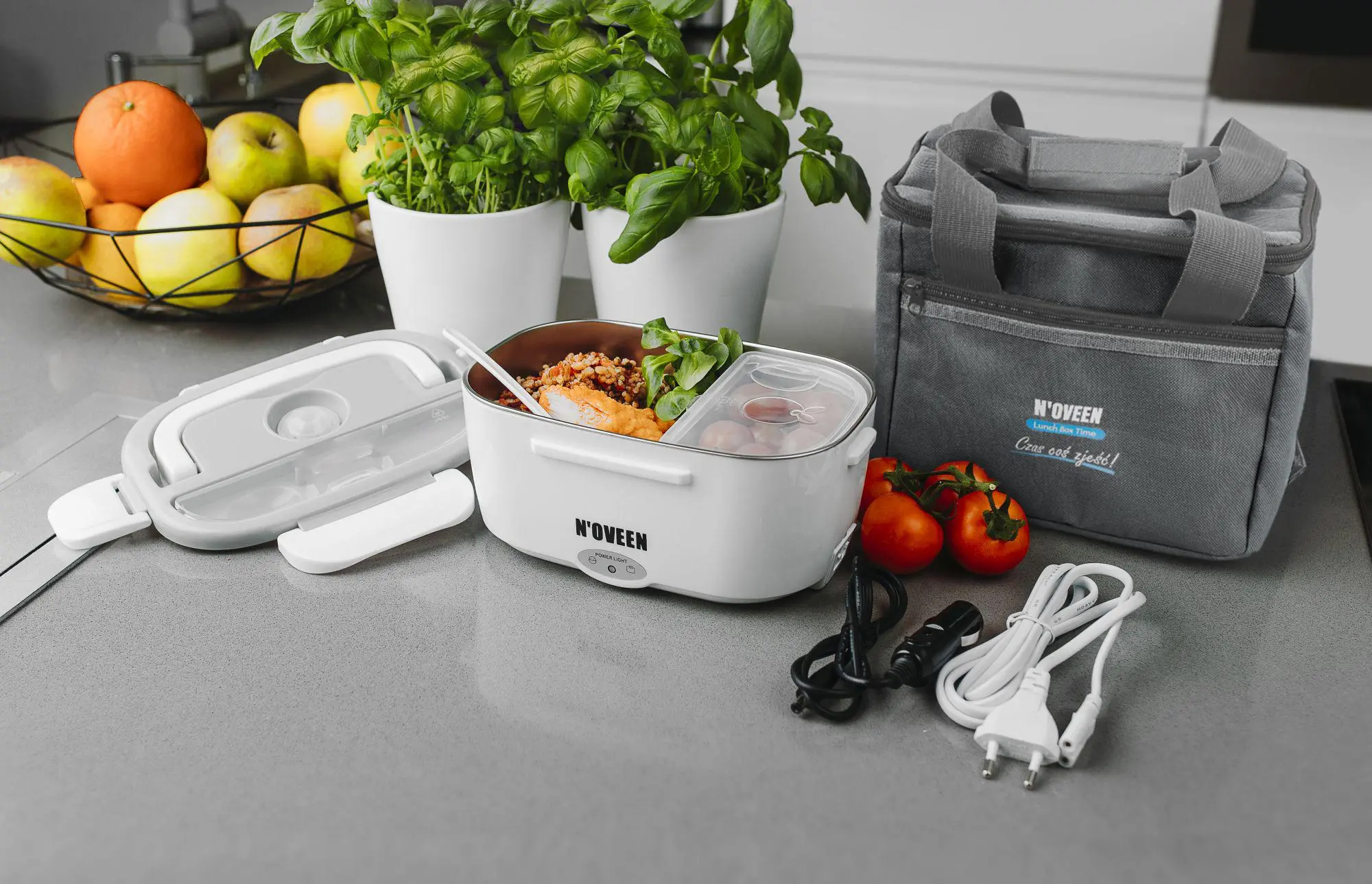 Lunchbox podgrzewany N'oveen LB410 1,1l Szary