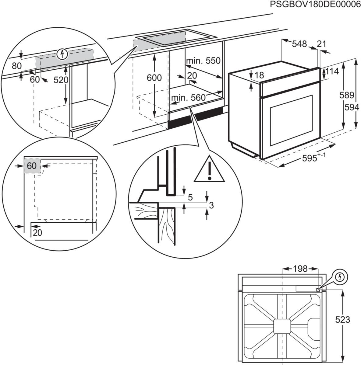 Piekarnik elektryczny parowy Electrolux EOD6C71X SteamBake - termoobieg - prowadnice teleskopowe