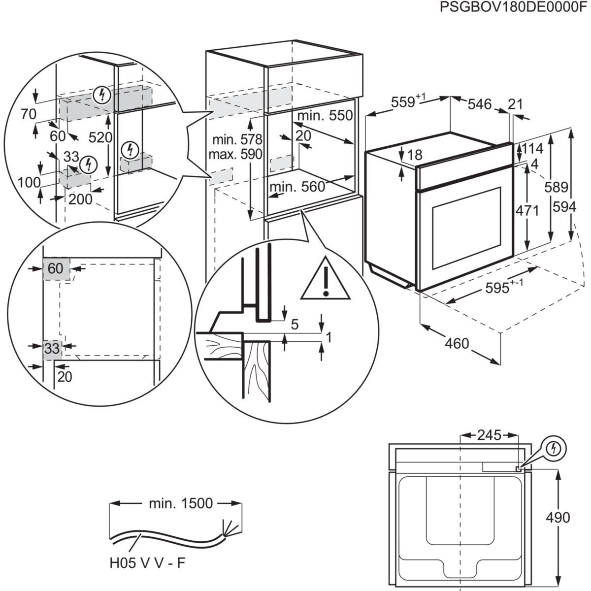 Piekarnik elektryczny parowy Electrolux EOB8S31Z SteamBoost - termoobieg - prowadnice teleskopowe