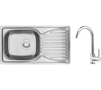 Zlewozmywak Deante ZENB0113 Chrom + bateria Chrom