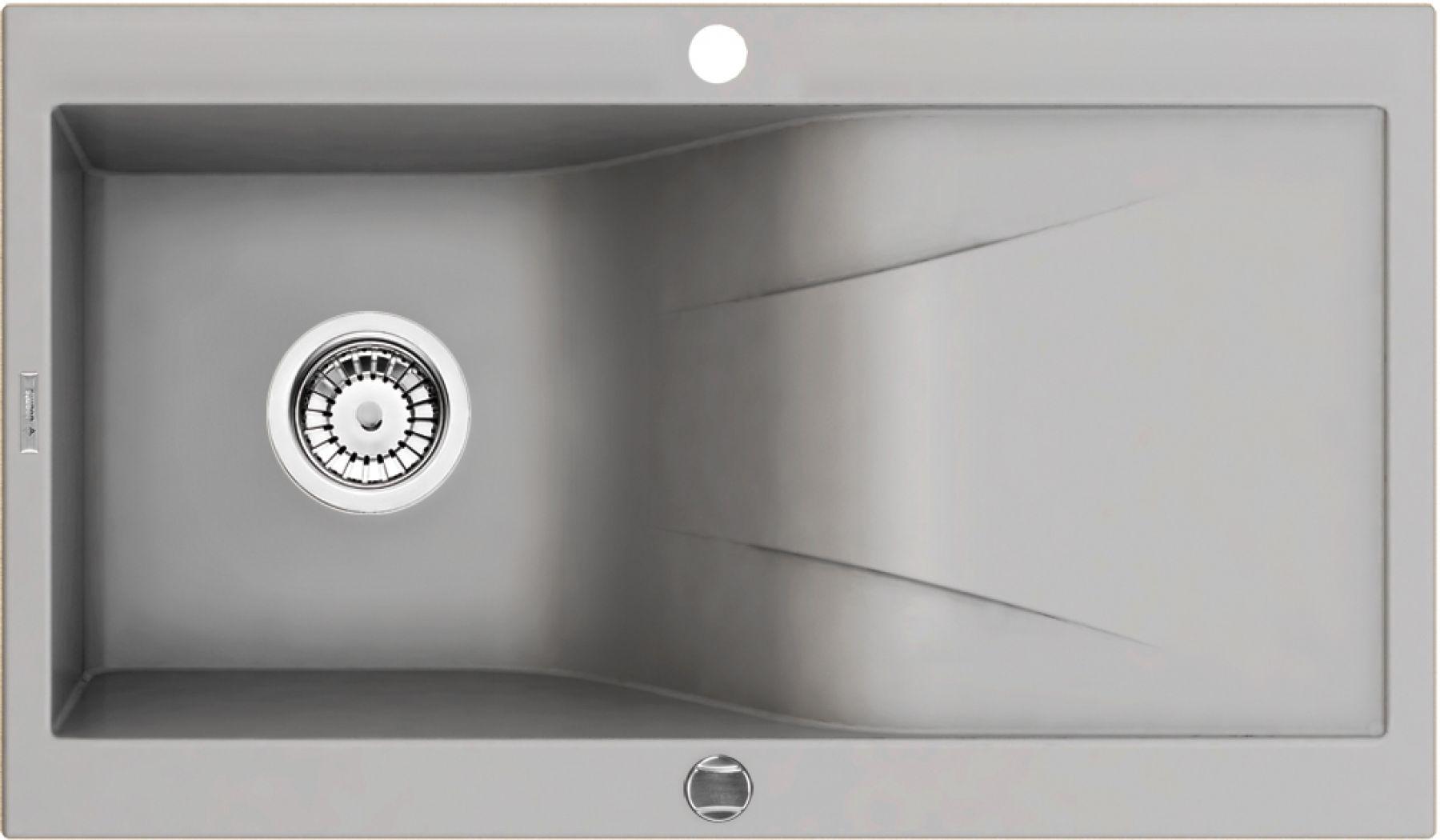 Zlewozmywak Deante RAPSODIA ZQR S113 - granitowy - wpuszczany w blat - ociekacz