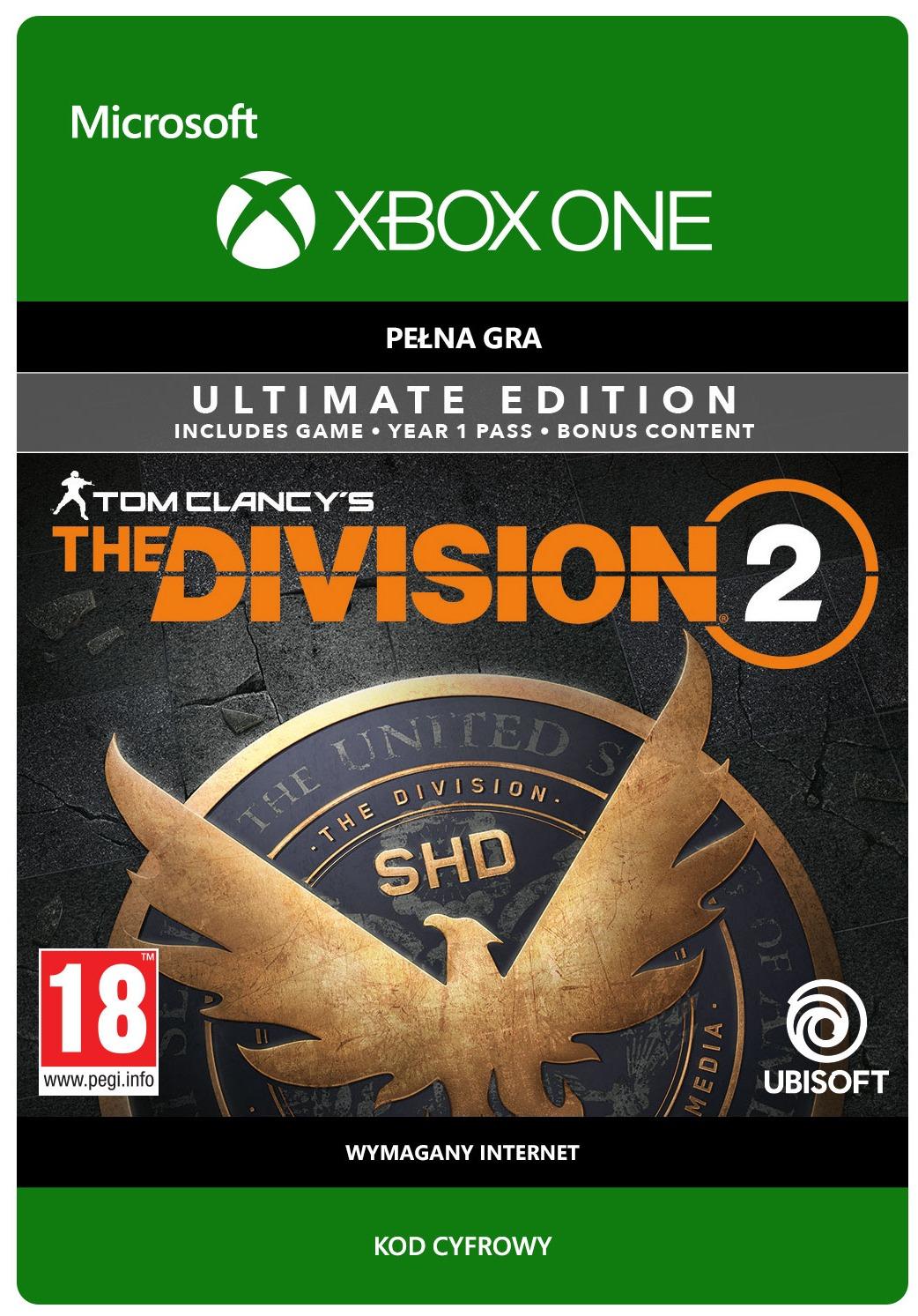 Tom Clancy's The Division 2 - Edycja Ultimate [kod aktywacyjny]  - Gra na Xbox One (Kompatybilna z Xbox Series X/S)