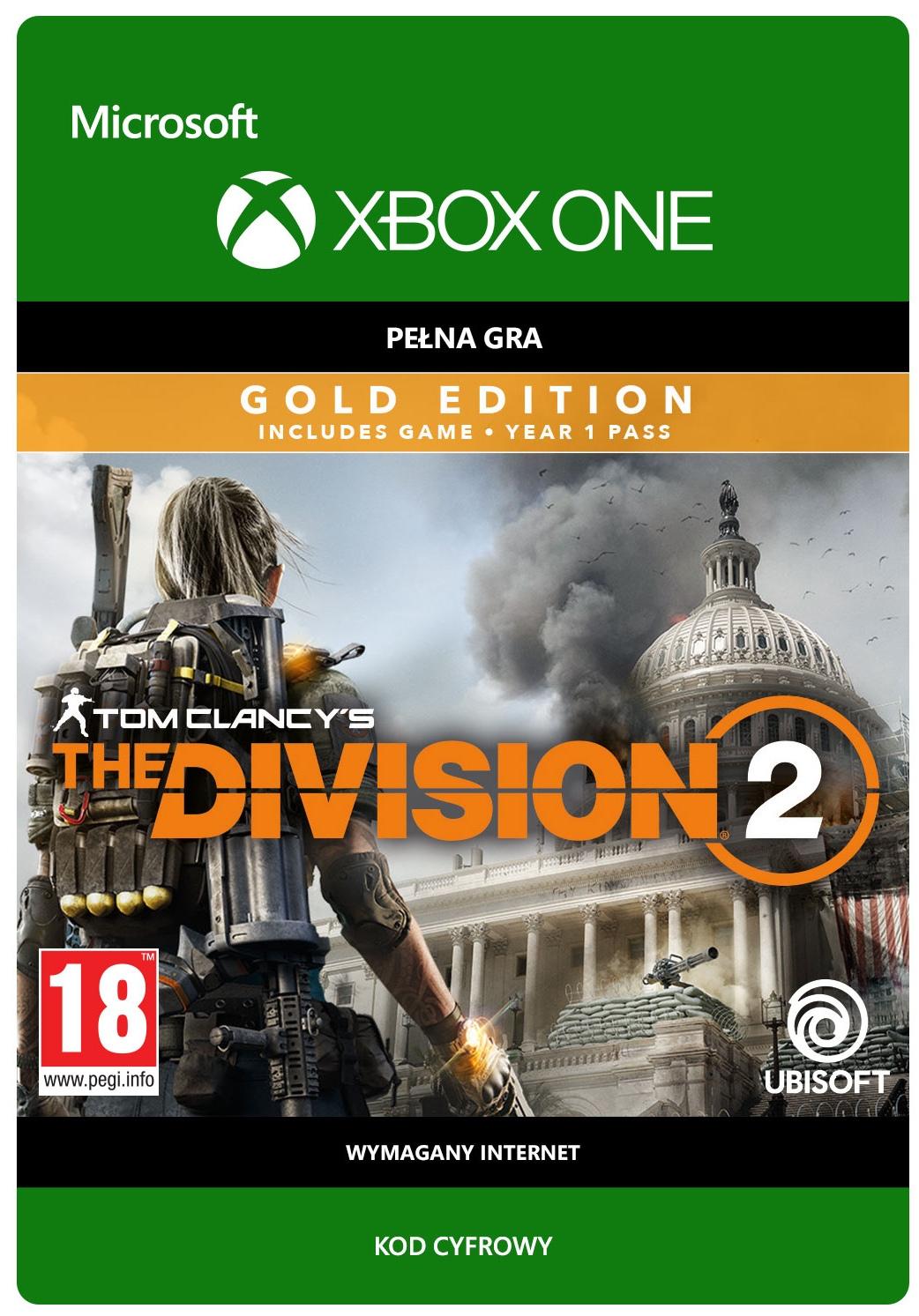 Tom Clancy's The Division 2 - Edycja Gold [kod aktywacyjny]  - Gra na Xbox One (Kompatybilna z Xbox Series X/S)