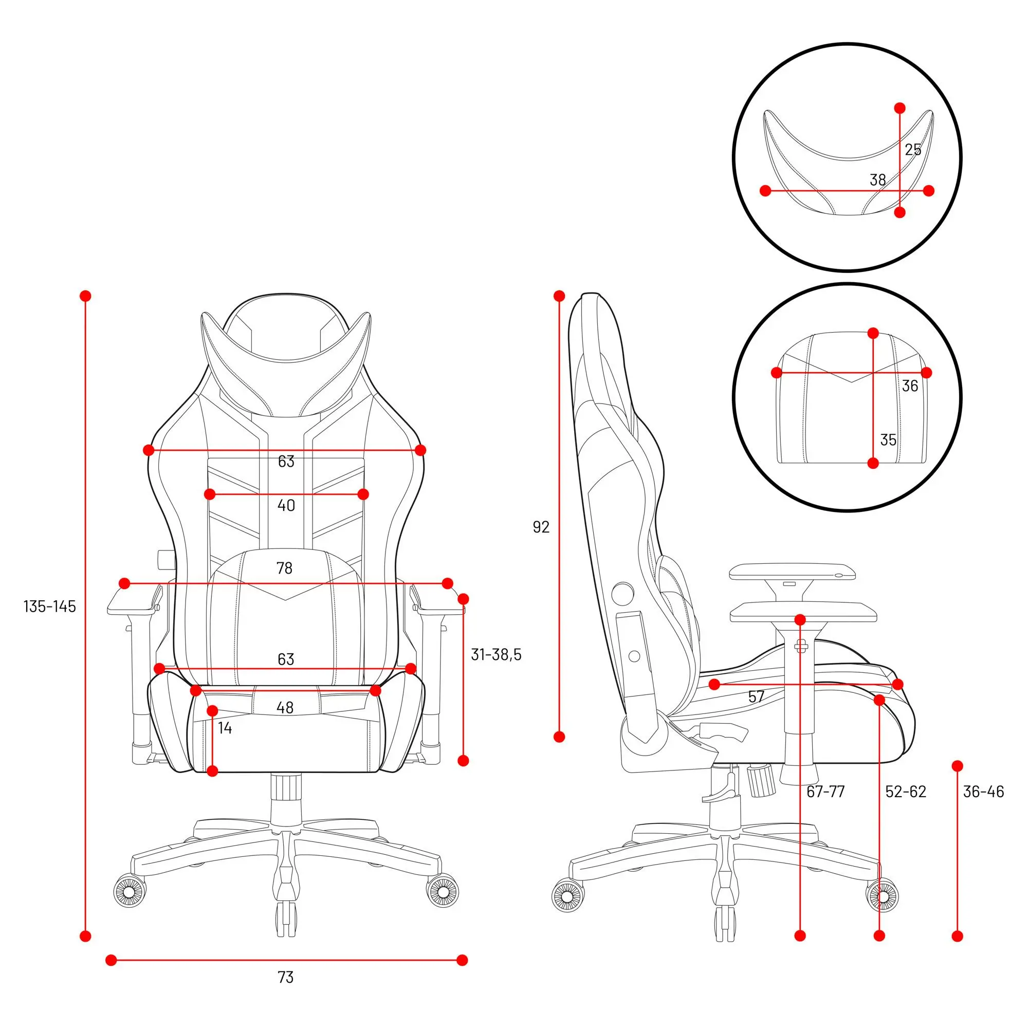 Fotel Diablo Chairs X-Ray 2.0 King Size Gamingowy do 160kg Skóra ECO Czarno-szary