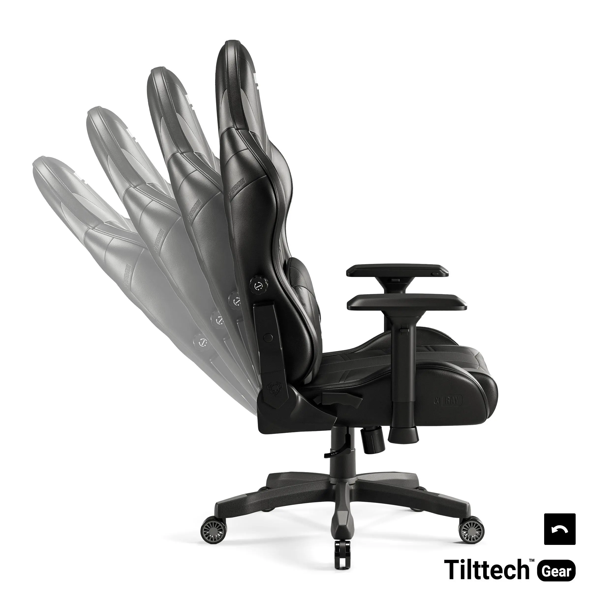 Fotel Diablo Chairs X-Ray 2.0 King Size Gamingowy do 160kg Skóra ECO Czarno-szary