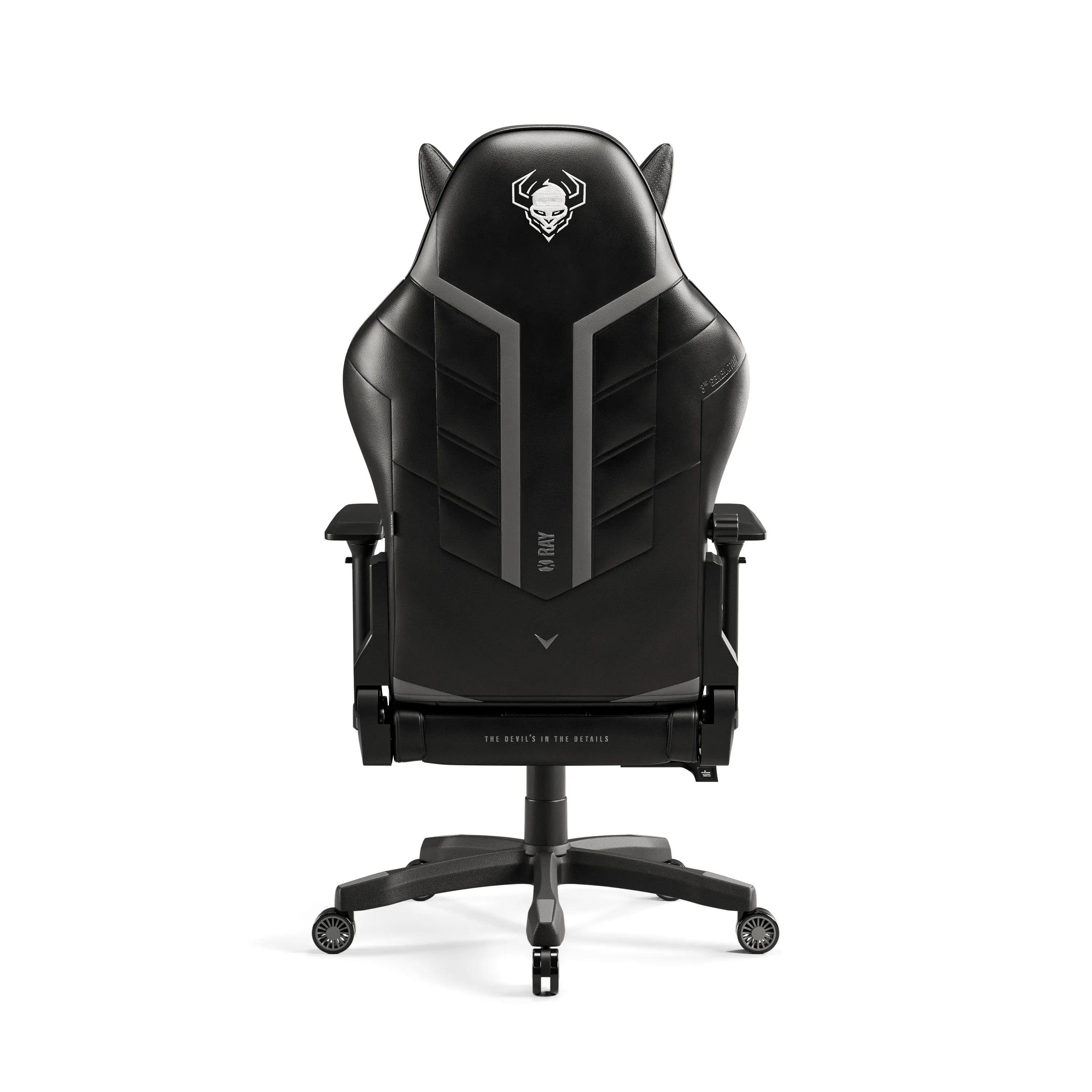 Fotel Diablo Chairs X-Ray 2.0 King Size Gamingowy do 160kg Skóra ECO Czarno-szary