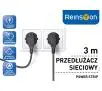 Przedłużacz Reinston EPRZ009 3 gniazda 3m Czarny