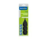Reinston EPRZ009 3 gniazda 3m Czarny