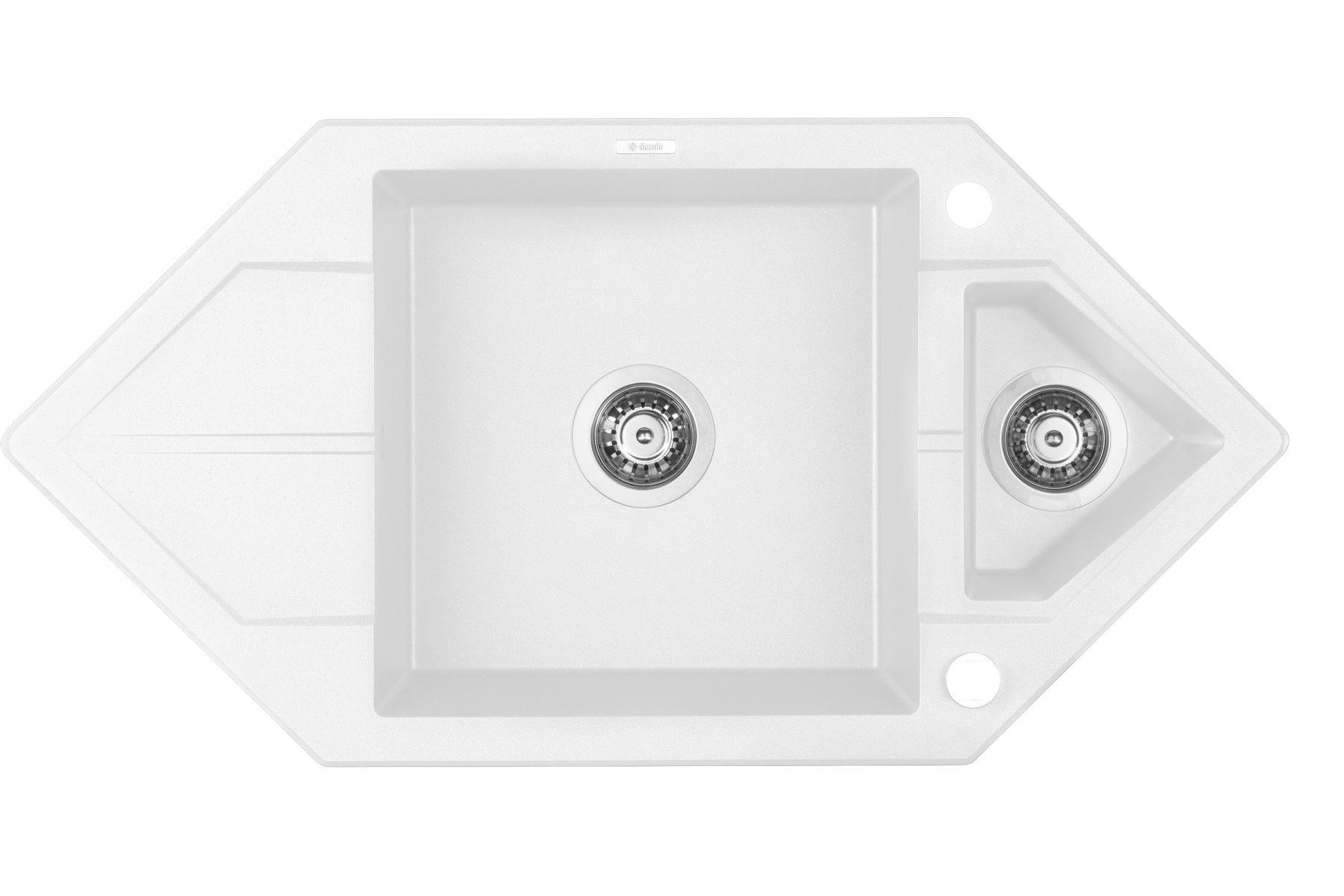 Zlewozmywak Deante Hexon ZQP A653 - granitowy - wpuszczany w blat - ociekacz