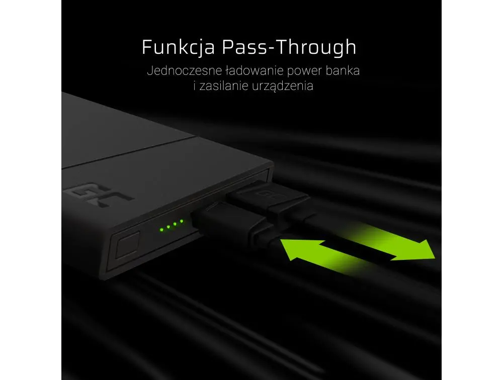 Powerbank Green Cell Prime 10000mAh 18W Czarny