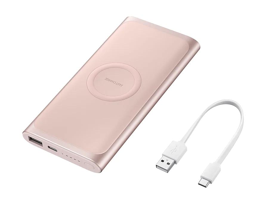 Powerbank Samsung Wireless Battery Pack EB-U1200CP 10000mAh 15W Różowy