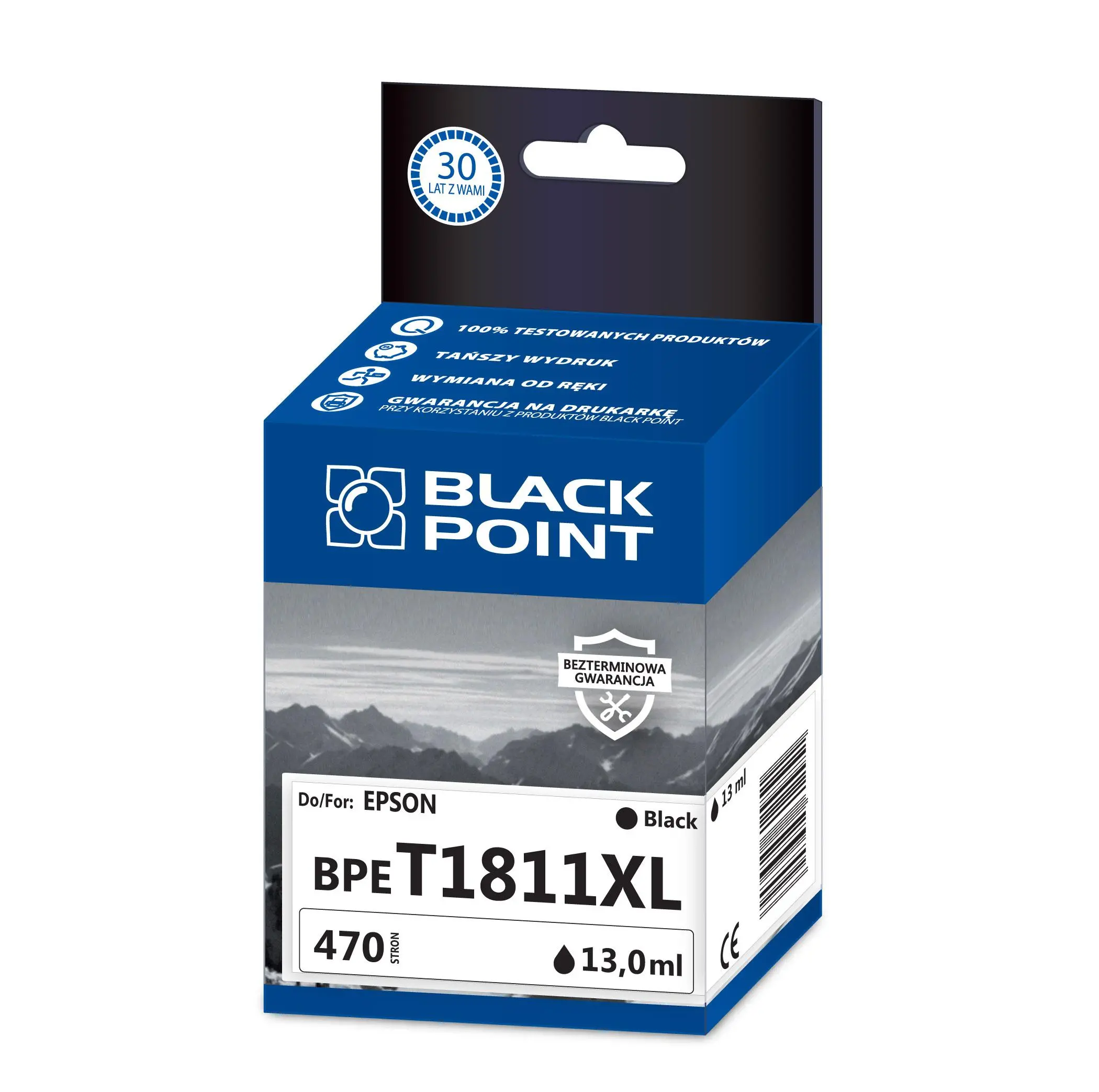 Tusz Black Point BPET1811XL (zamiennik T1811) Czarny 13 ml