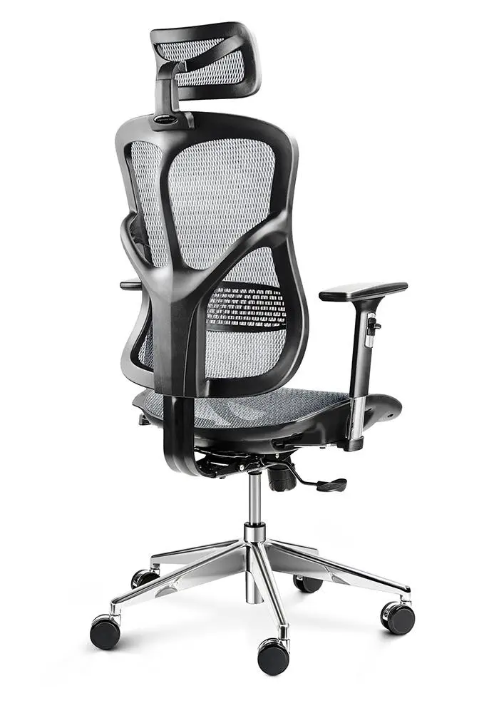 Fotel Diablo Chairs V-Basic Normal Size Biurowy do 150kg Tkanina Czarno-szary