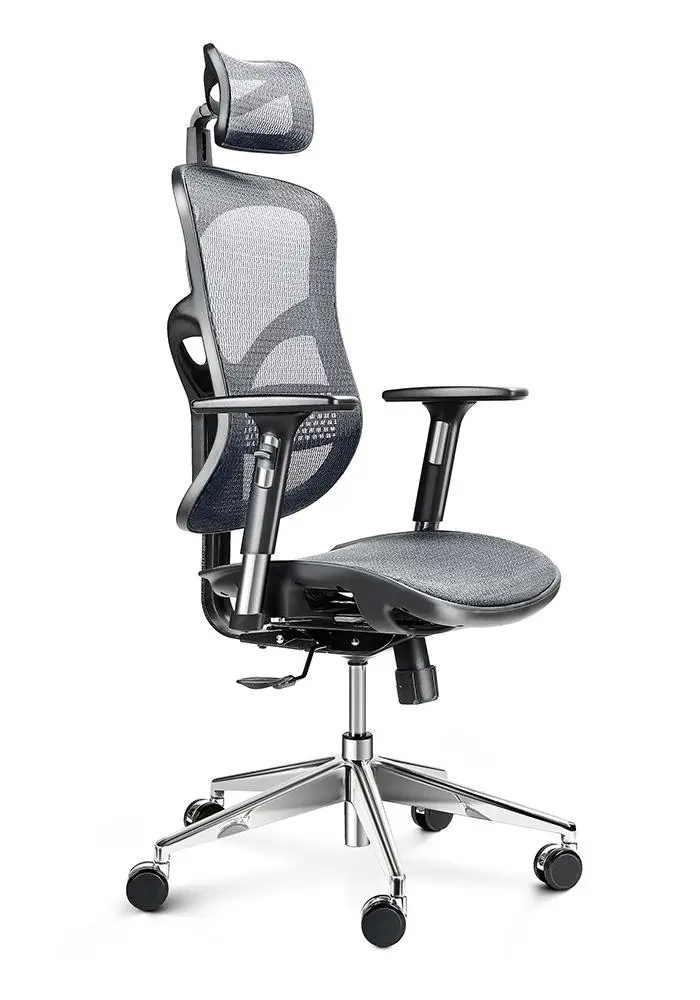 Fotel Diablo Chairs V-Basic Normal Size Biurowy do 150kg Tkanina Czarno-szary