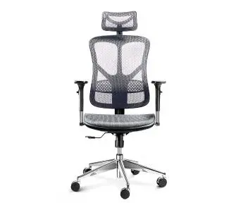 Fotel Diablo Chairs V-Basic Normal Size Biurowy do 150kg Tkanina Czarno-szary