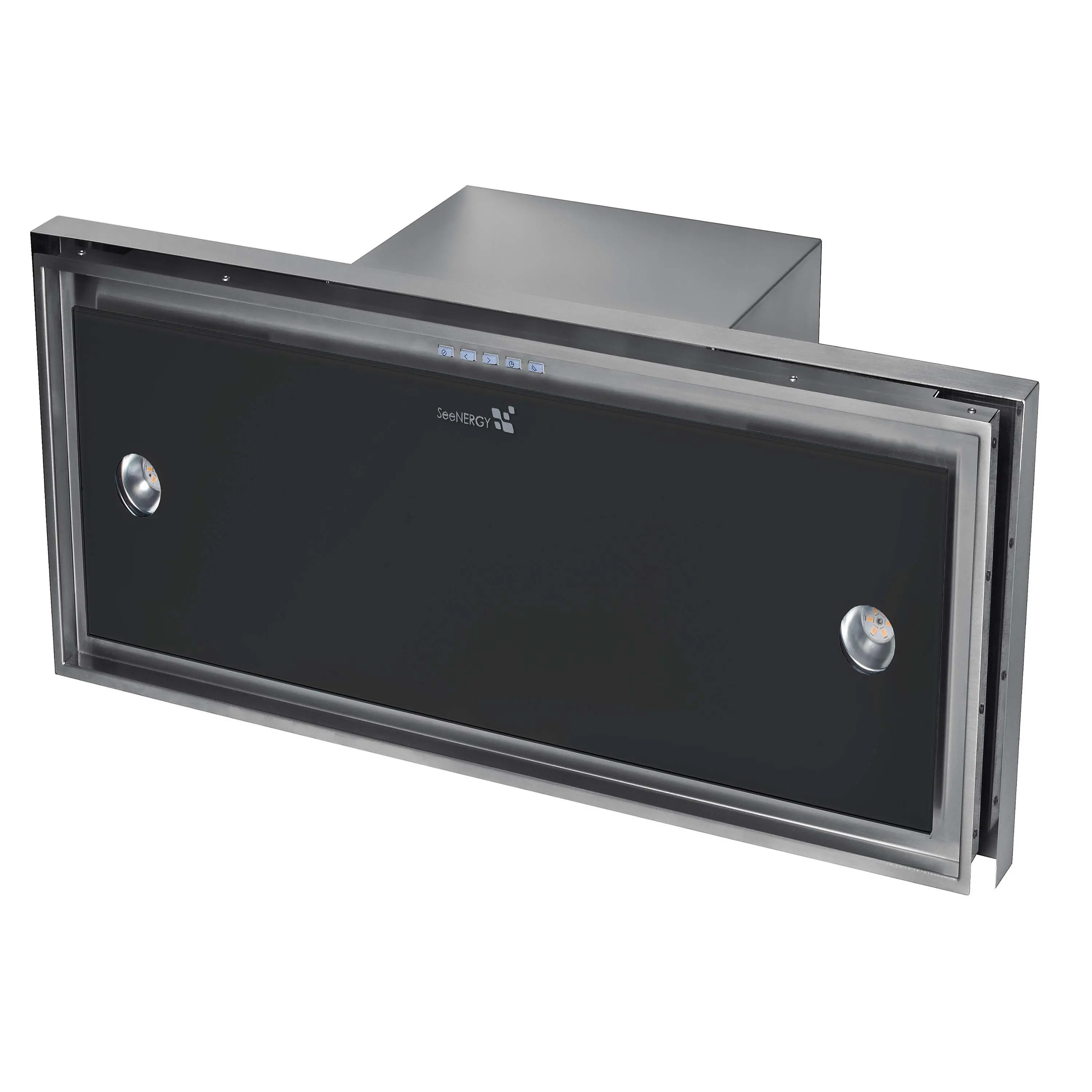 Okap SeeNERGY Iris Incasso Vetro 56 BL Czarny